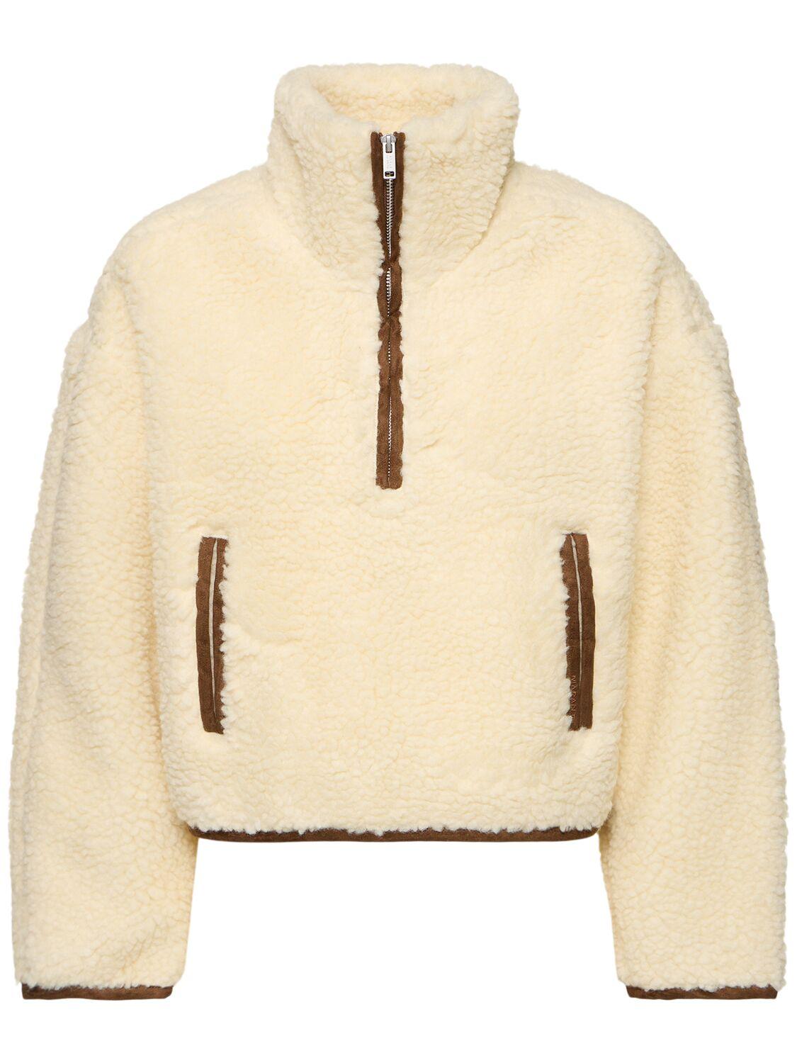 Isabel Marant Marie Half Zip Printed Wool Blend Jacket in Natural Lyst UK