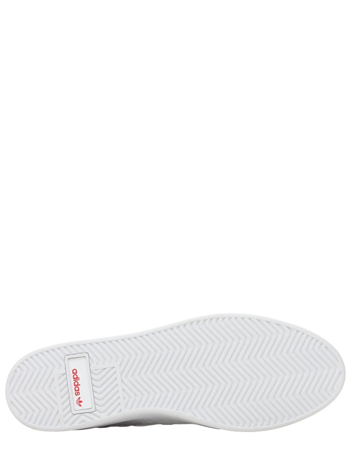 adidas Originals Valentines Sleek Leather Sneakers in White | Lyst