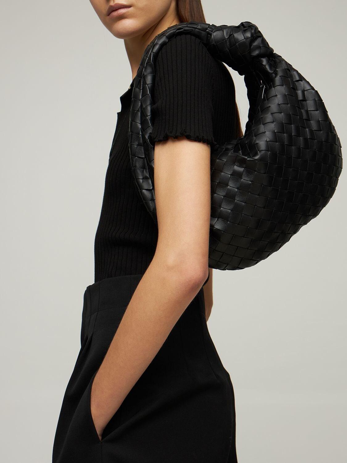 Bottega Veneta Teen Jodie Leather Bag in Black | Lyst
