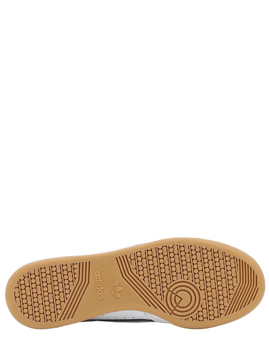 adidas originals continental 80s trainers in white with gum sole