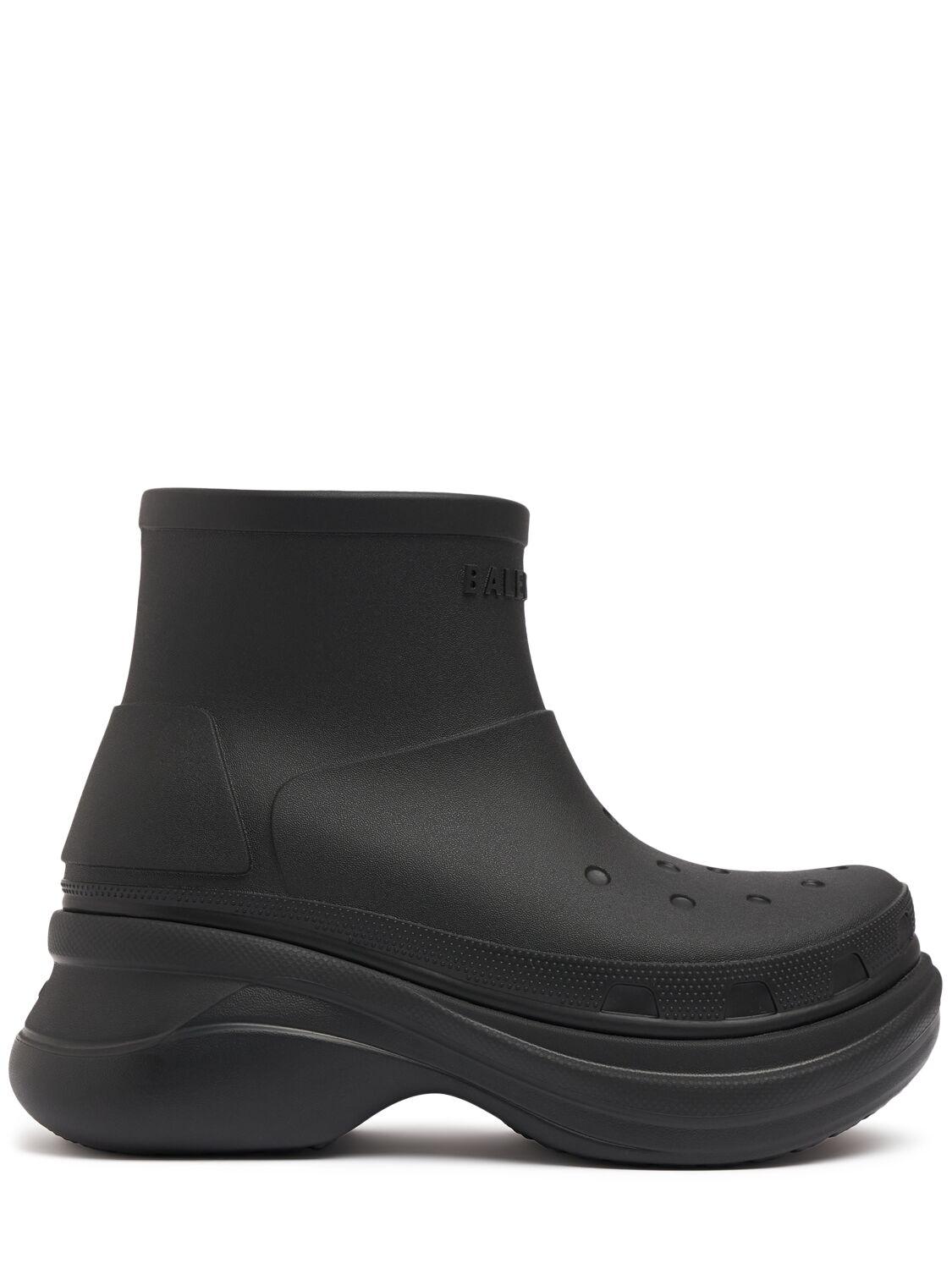Balenciaga レディース ブラック Crocs ラバーブーツ ブーツ