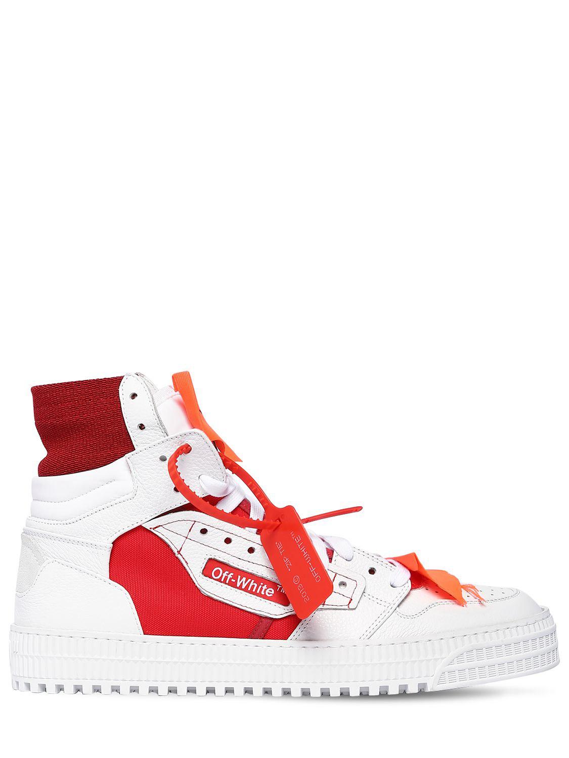 off white red off court sneakers