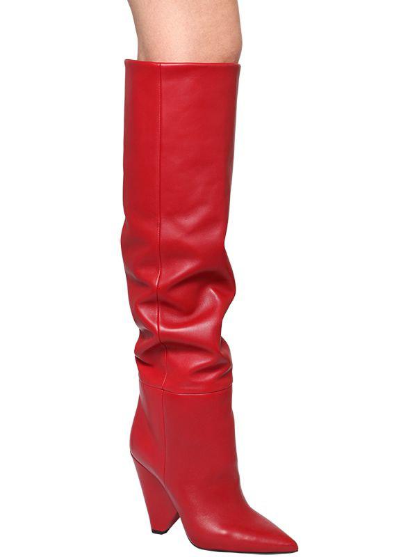 ysl red boots