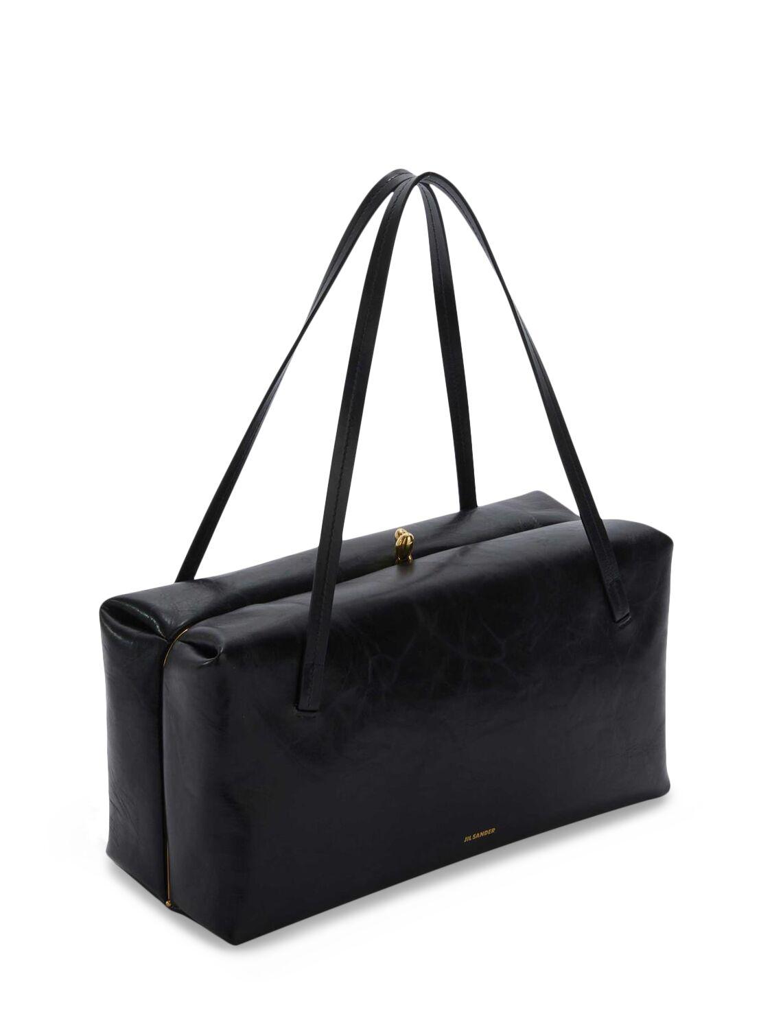 Jil Sander Medium Goji Pillow Leather Shoulder Bag in Black | Lyst