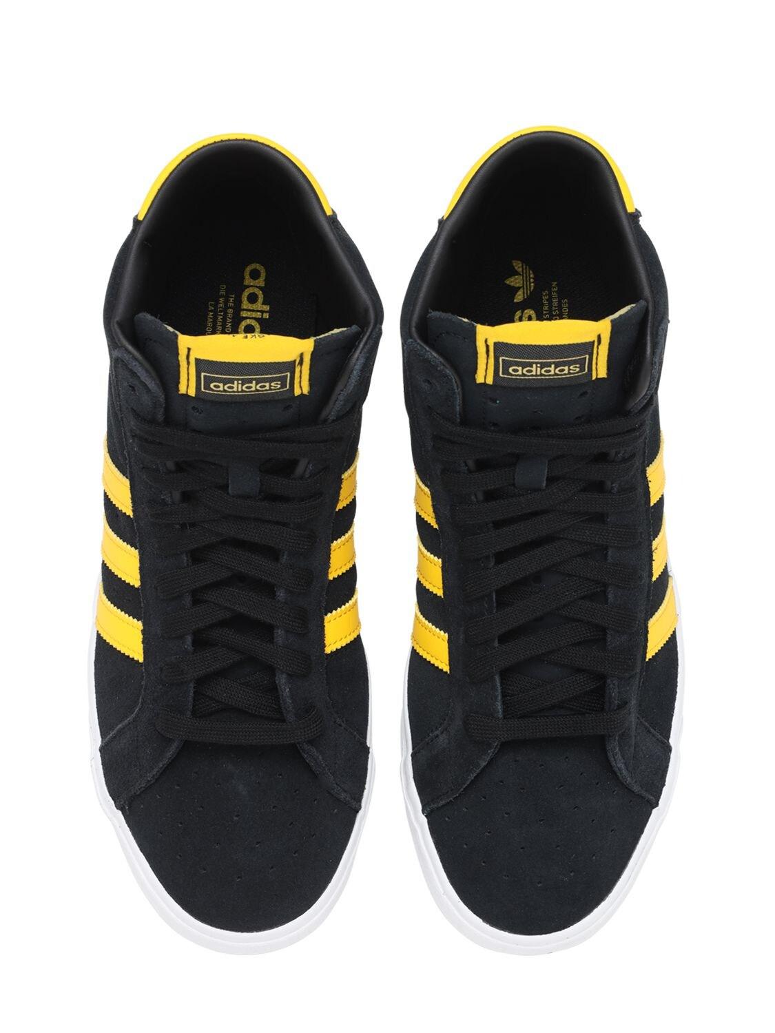 adidas Originals Suede /yellow Basket Profi Sneakers in Black/Gold (Black)  for Men | Lyst