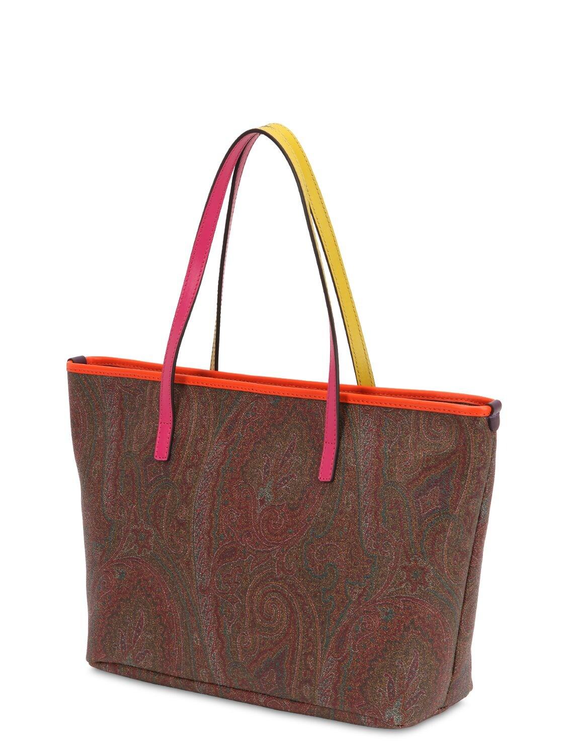 paisley print tote bag