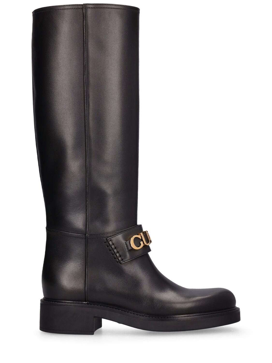 Gucci 25mm Cara Leather Boots in Black Lyst