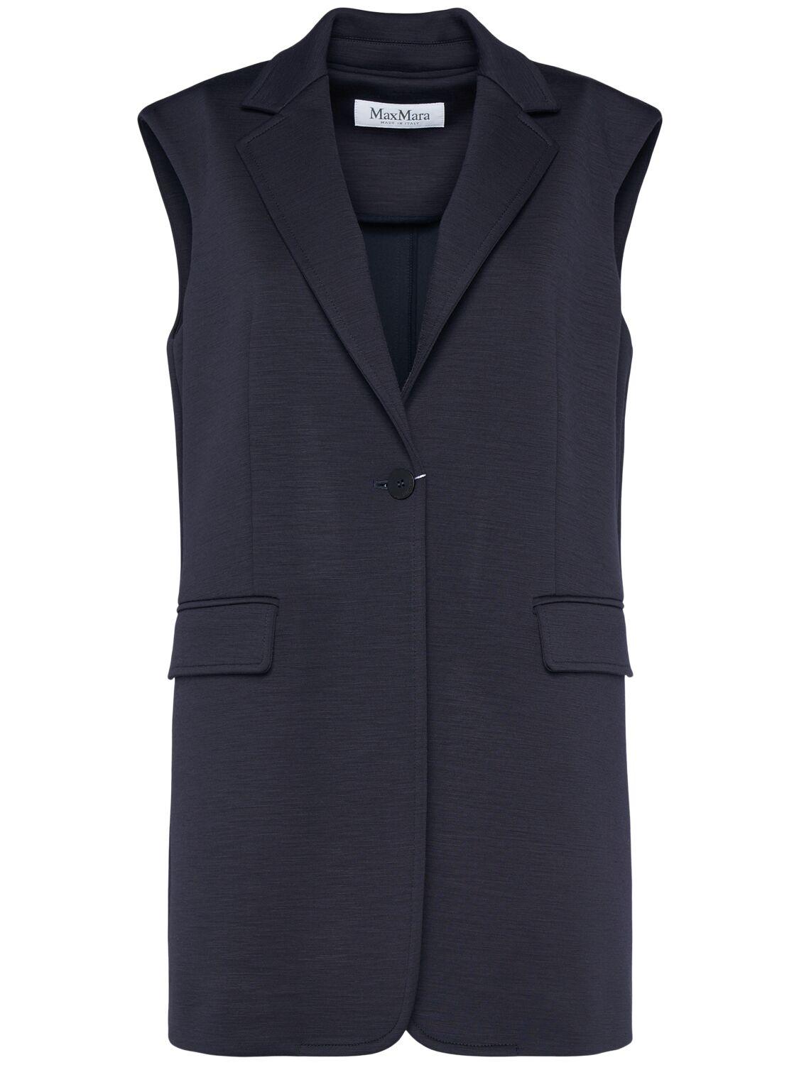 VIP【送料関税込】MAXMARA STUDDED WOOL VEST Max Mara Tenue Wool Vest in Blue | Lyst