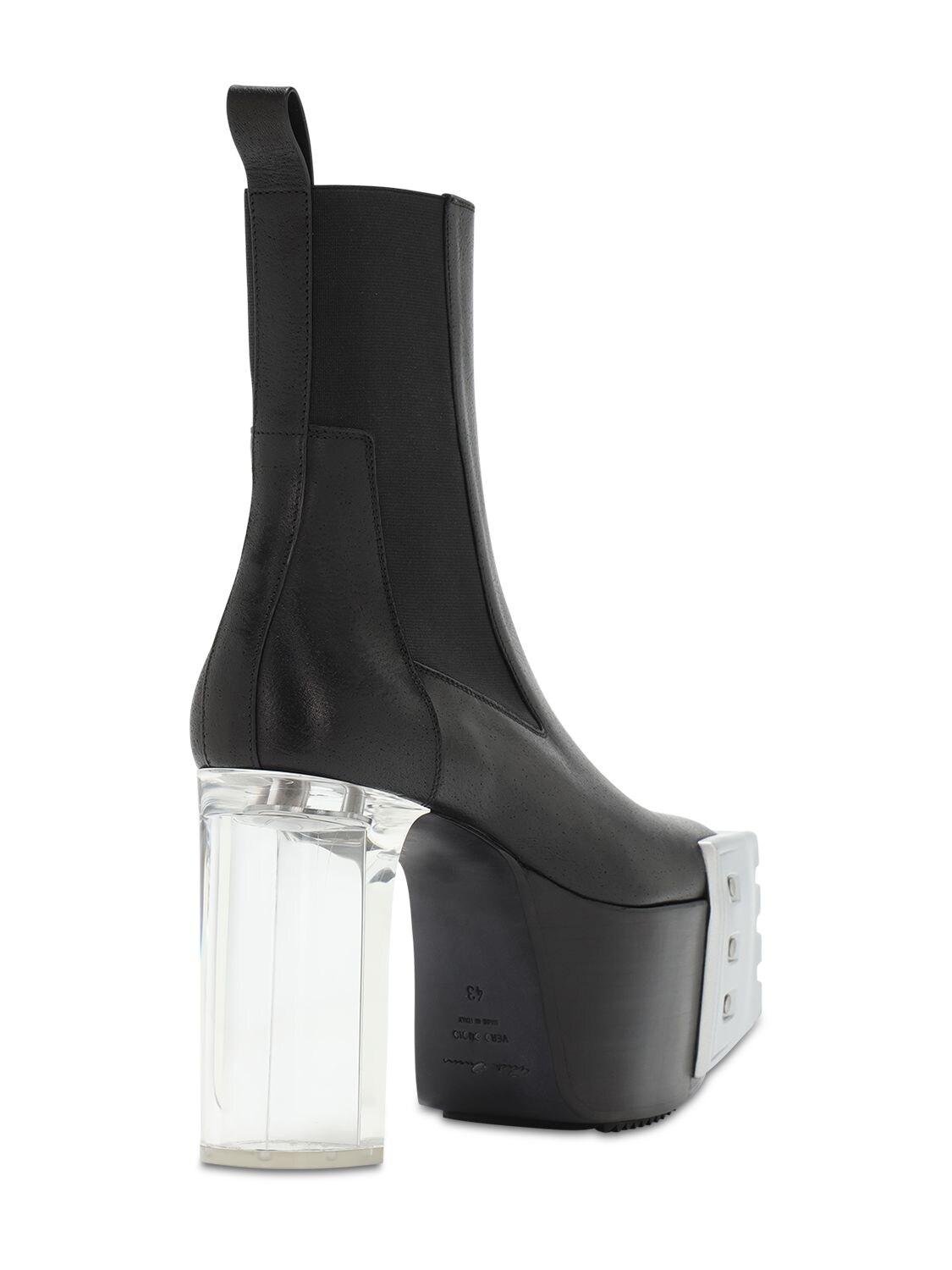 靴 Rick Owens GRILL KISS BOOTS Grilled Kiss Boots in Black/Clear – SVRN