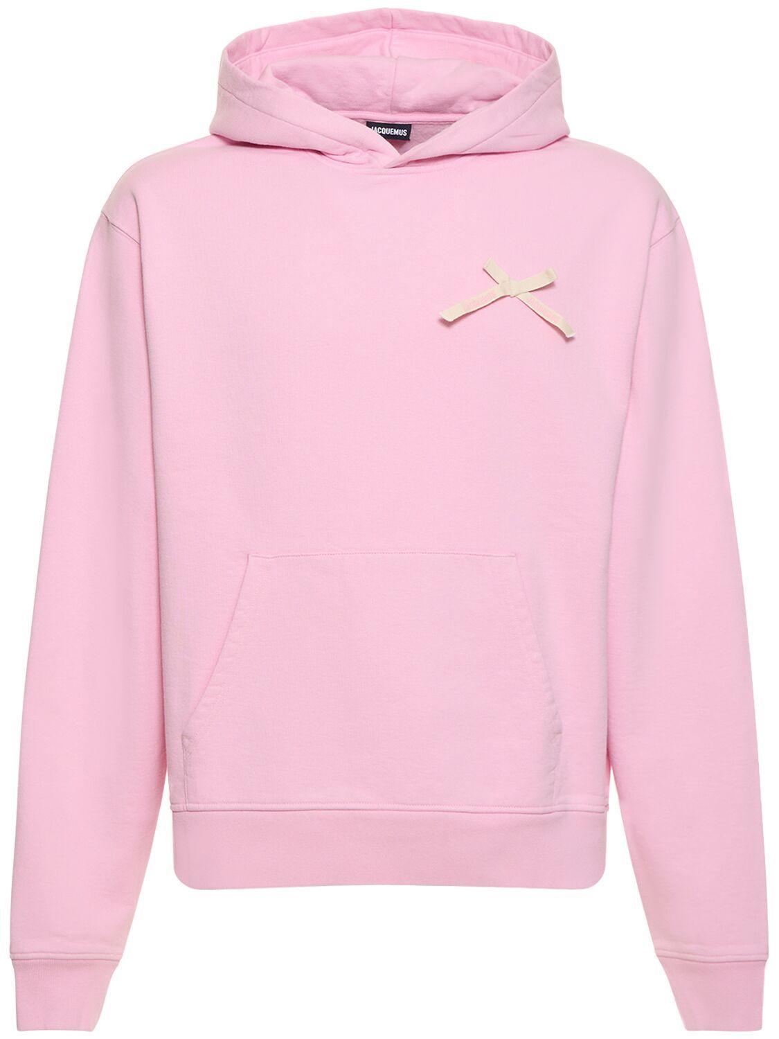 Jacquemus 'noeud' Hoodie With Logo in Pink for Men | Lyst