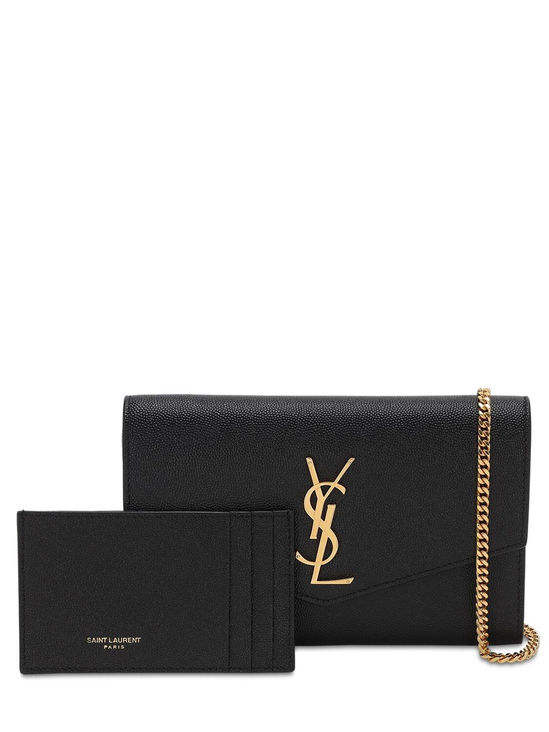 saint laurent uptown wallet on chain