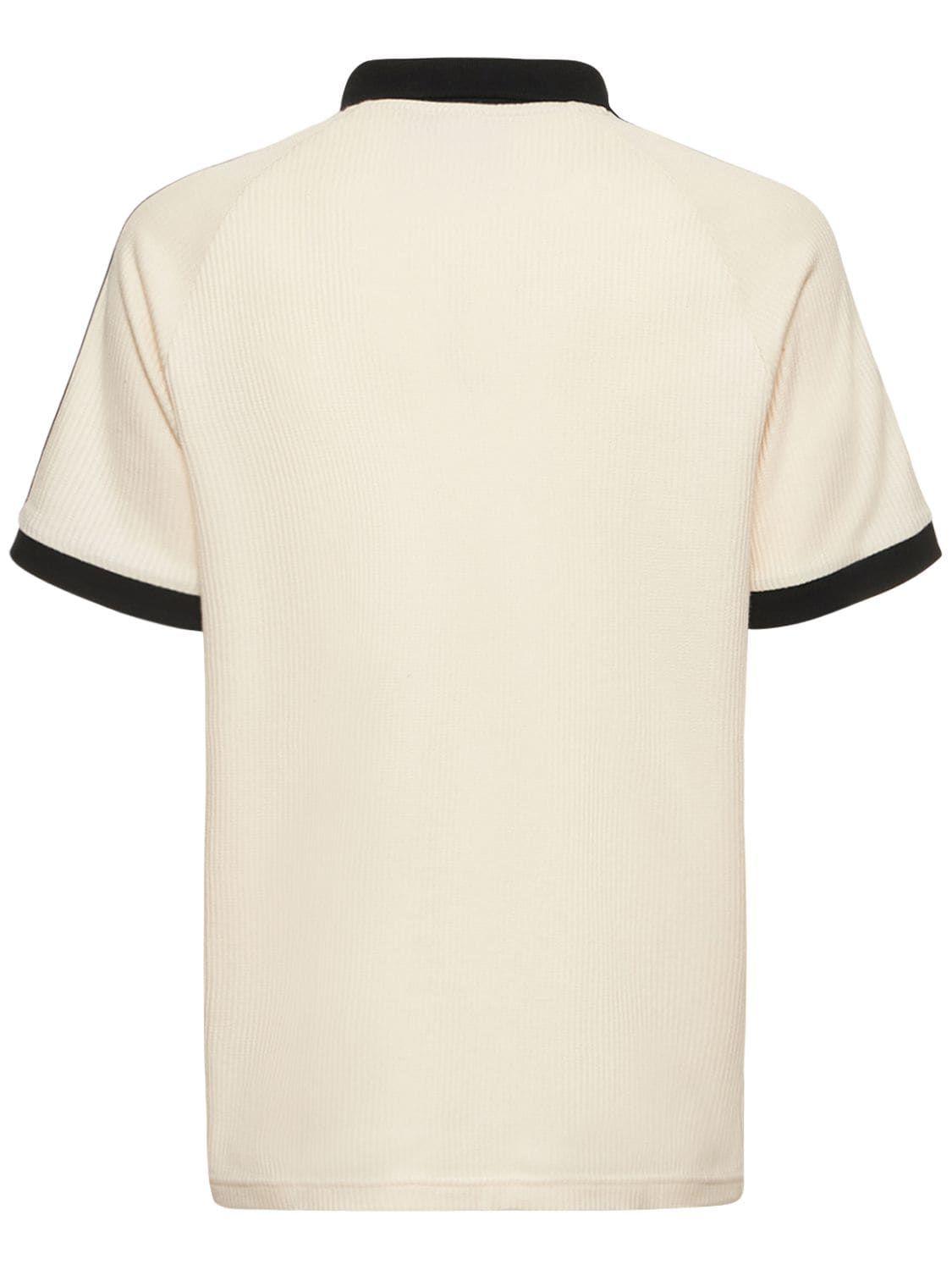 adidas Originals Q2 Logo Polo Shirt in Natural for Men | Lyst