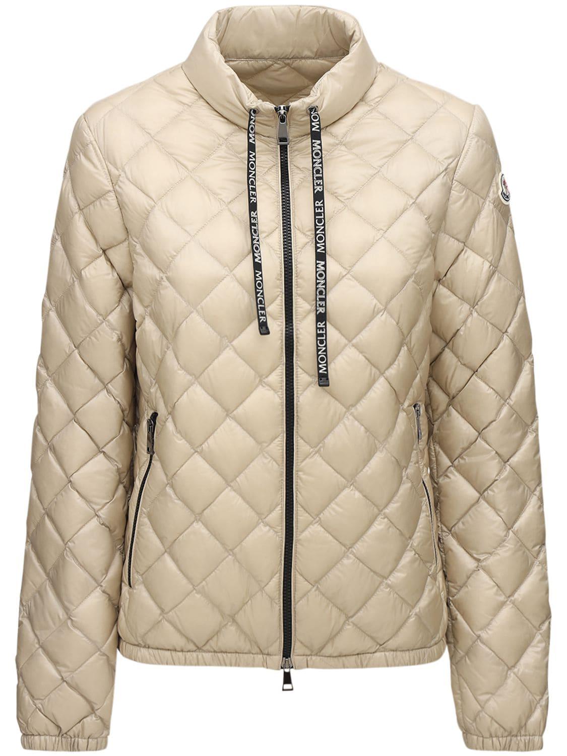 Moncler Lan Diamond Quilt Puffer Jacket in Beige (Natural) - Save 40% - Lyst