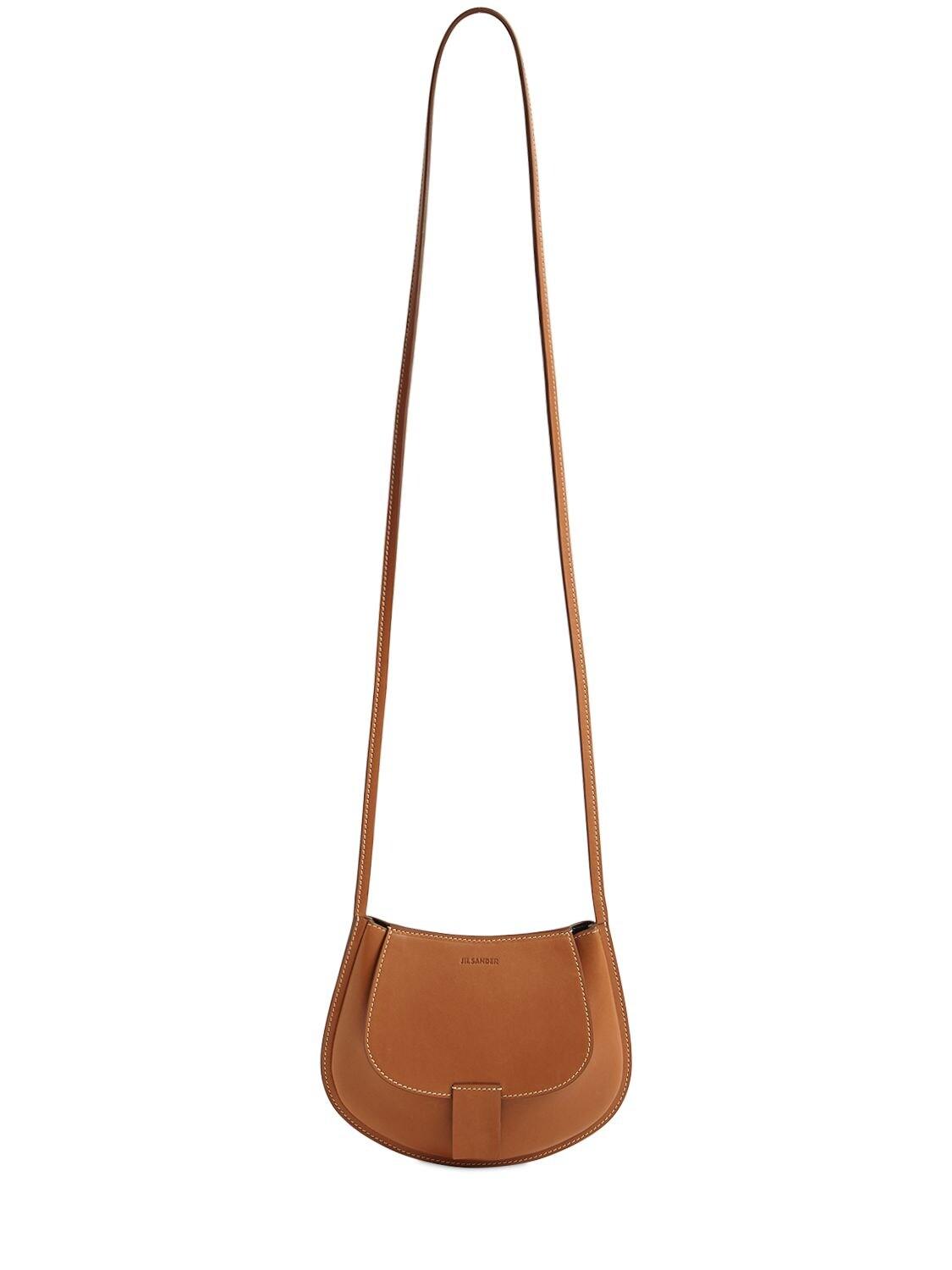 Jil Sander Mini Crescent Leather Shoulder Bag - Lyst