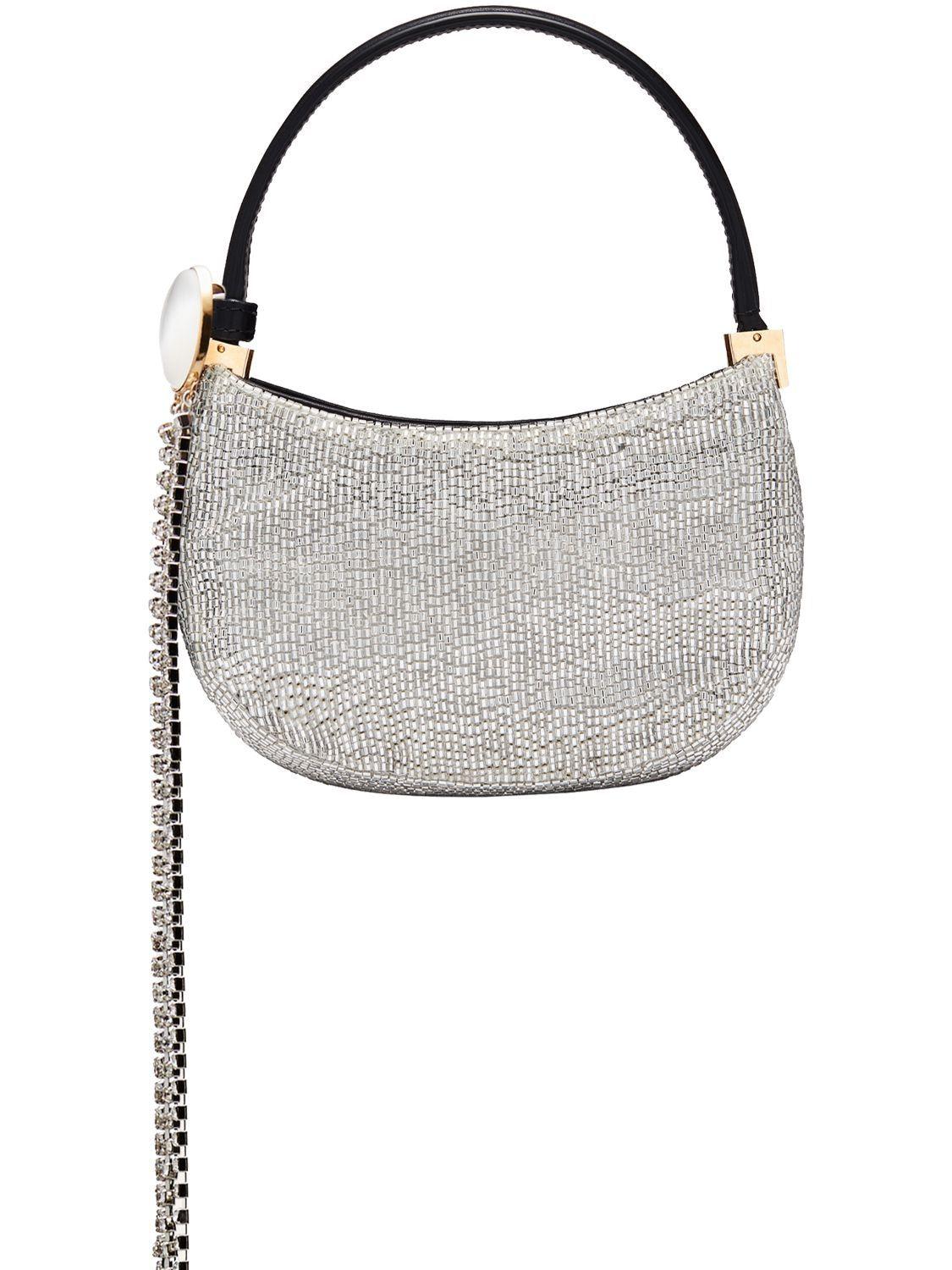 Magda Butrym Embellished Micro Vesna Beaded Bag in Gray | Lyst