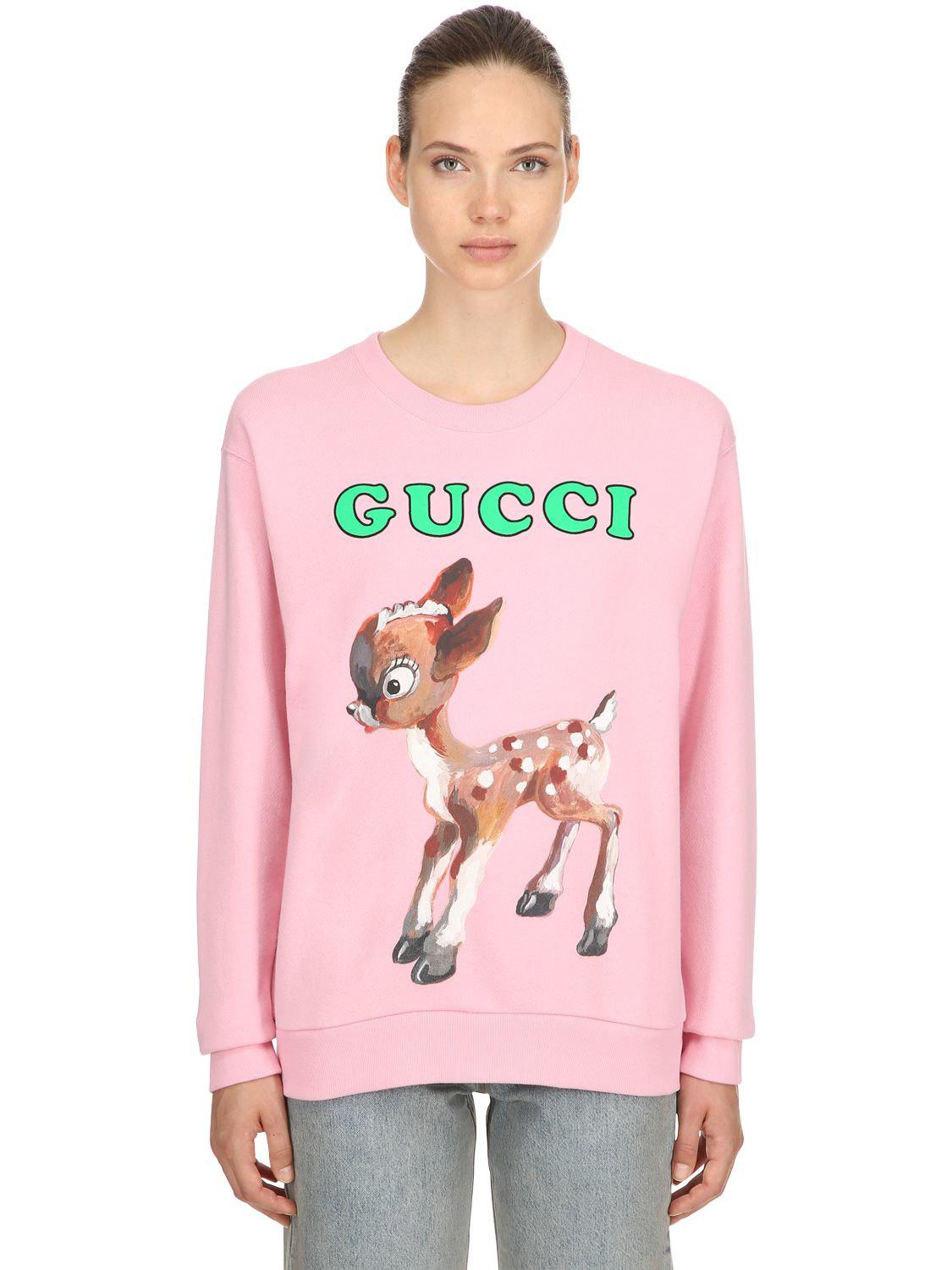 Gucci Bambi Printed Cotton Sweatshirt 