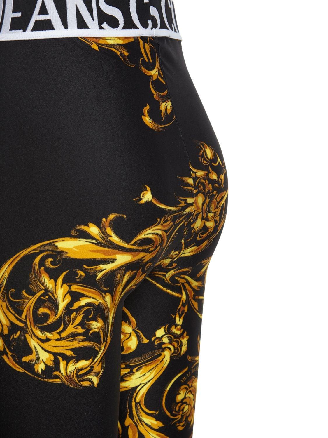 Versace Jeans Couture Garland Print Lycra Leggings | Lyst