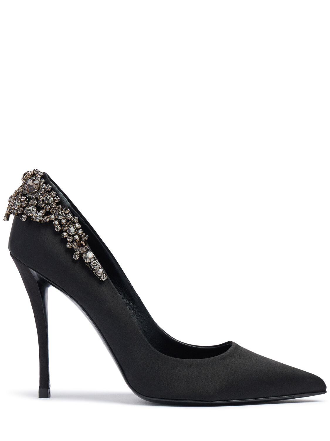 Roger Vivier◆サテンパンプス 65mm ブラック Woman エフロレッセンス サテン パンプス
