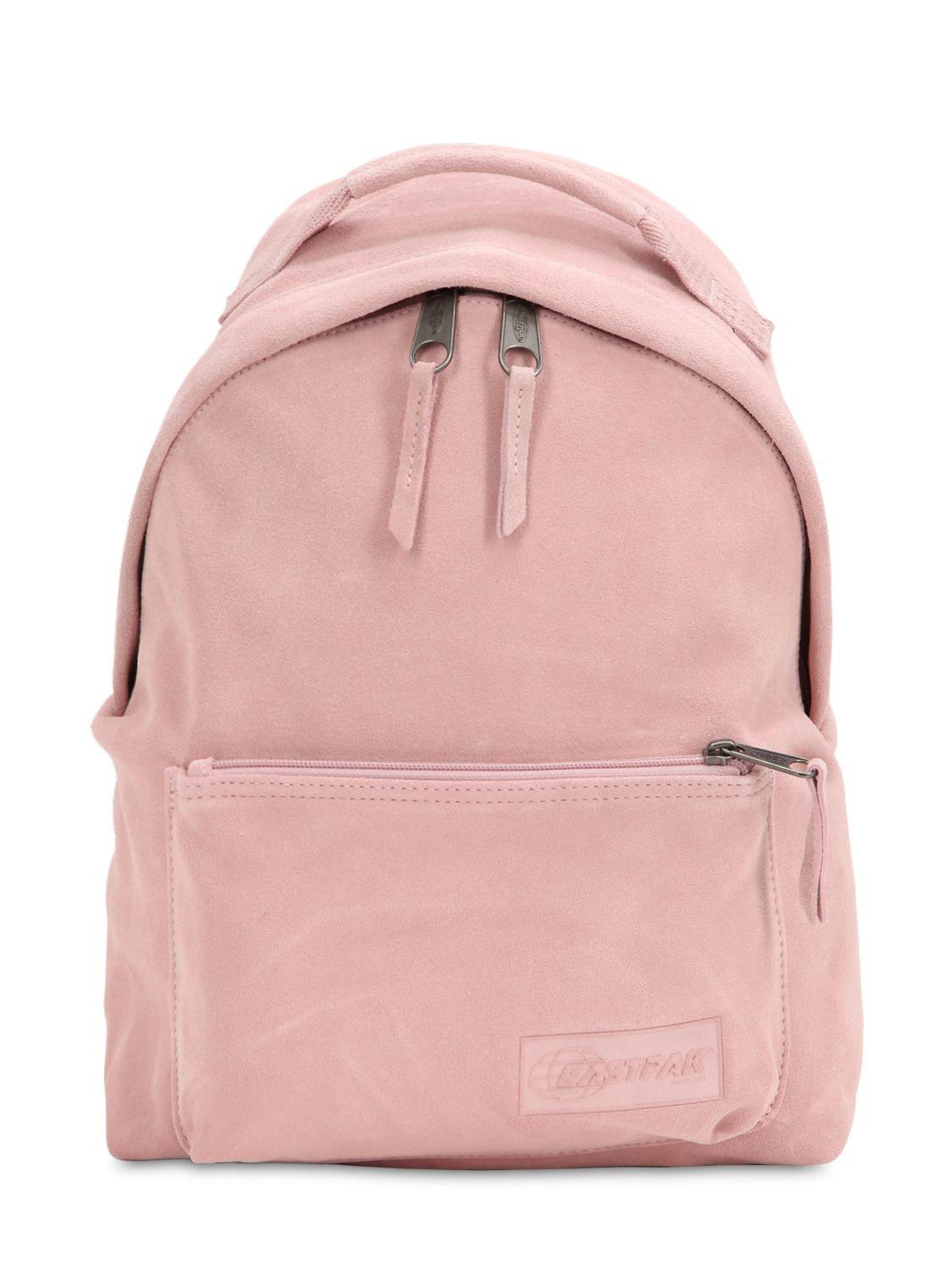 pink suede backpack