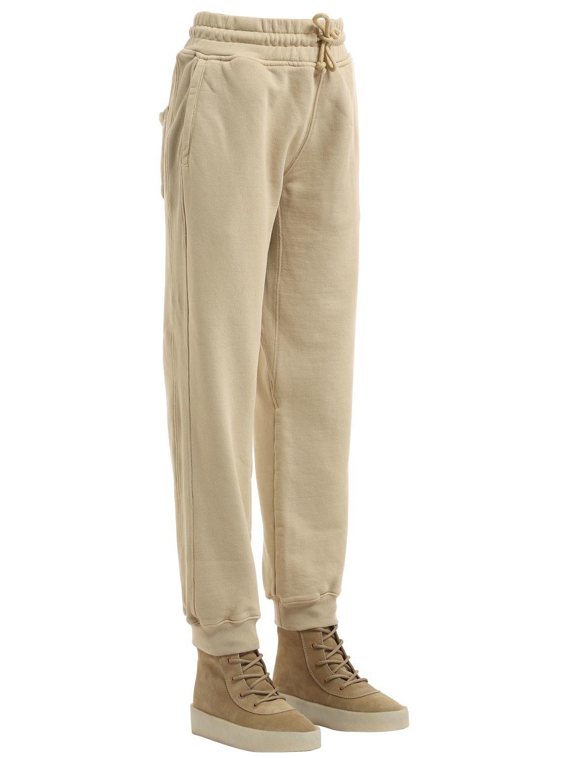 Yeezy Paneled Cotton Sweatpants in Green/Beige (Natural) - Lyst