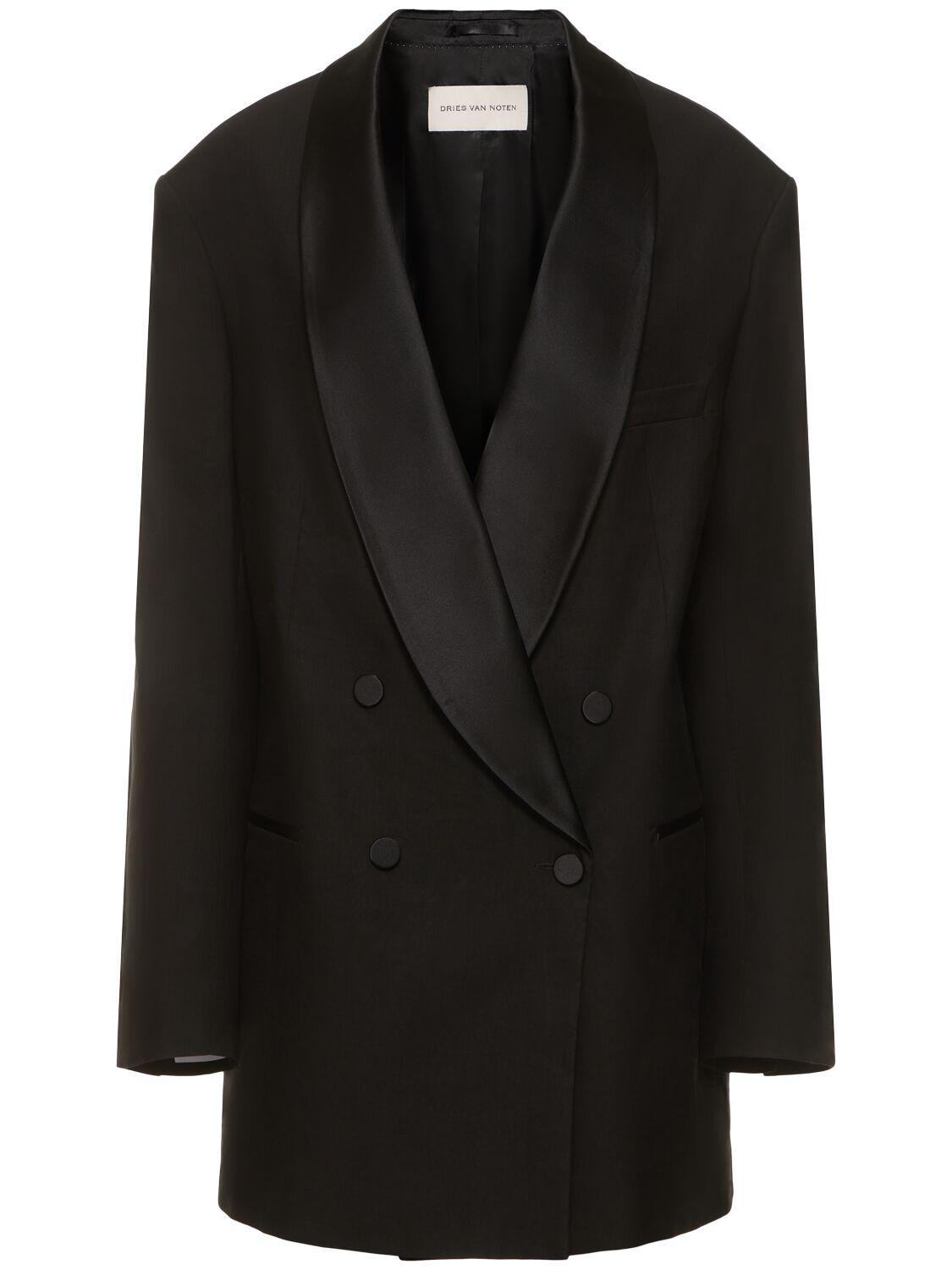 Dries Van Noten ブロケード ブレザージャケット ブラック Dries Van Noten ブロケード ブレザージャケット ブラック