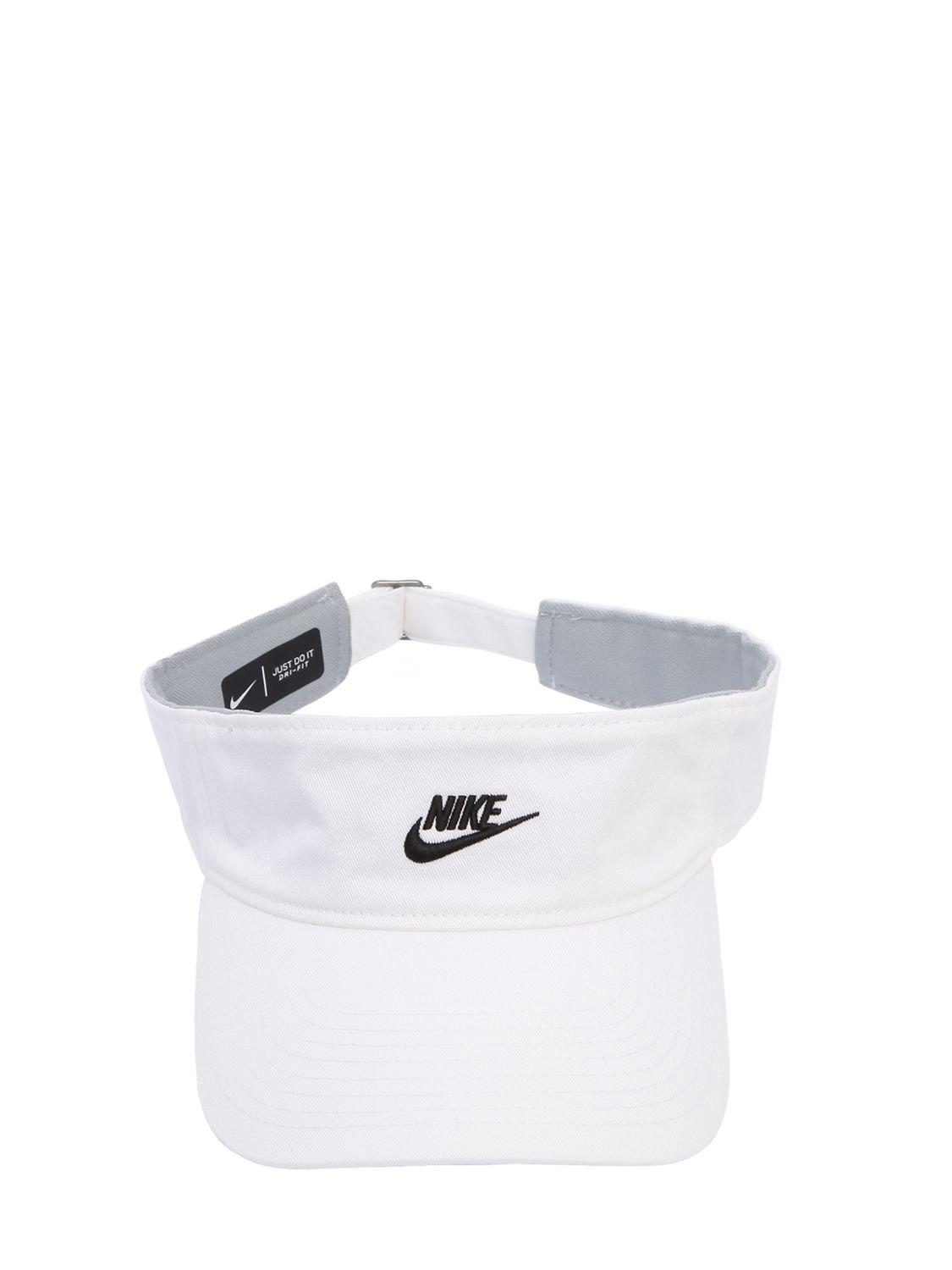 Nike Logo Visor in White | Lyst