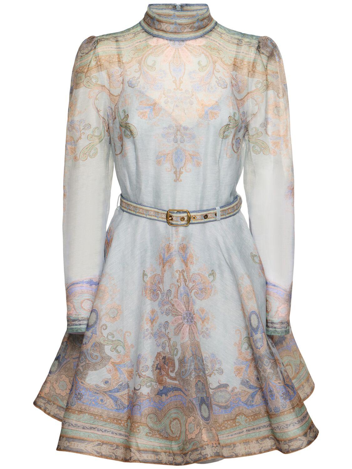Zimmermann レディース グレー Eden リネン&シルクオーガンザ Zimmermann レディース グレー Eden リネン&シルクオーガンザ