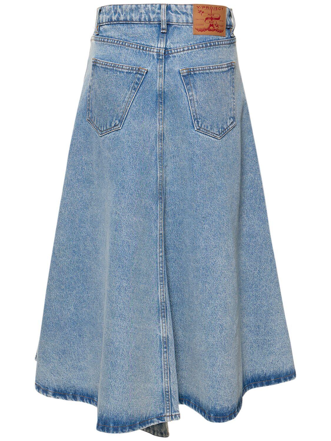 ワンピース Y PROJECT Women Mid Skirts 104DR006 BLUE Y. Project Mid-length skirts for Women | Online Sale up to