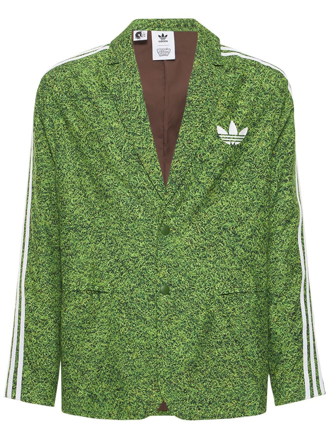 adidas Originals Kerwin Frost Grass Print Blazer in Green for Men | Lyst