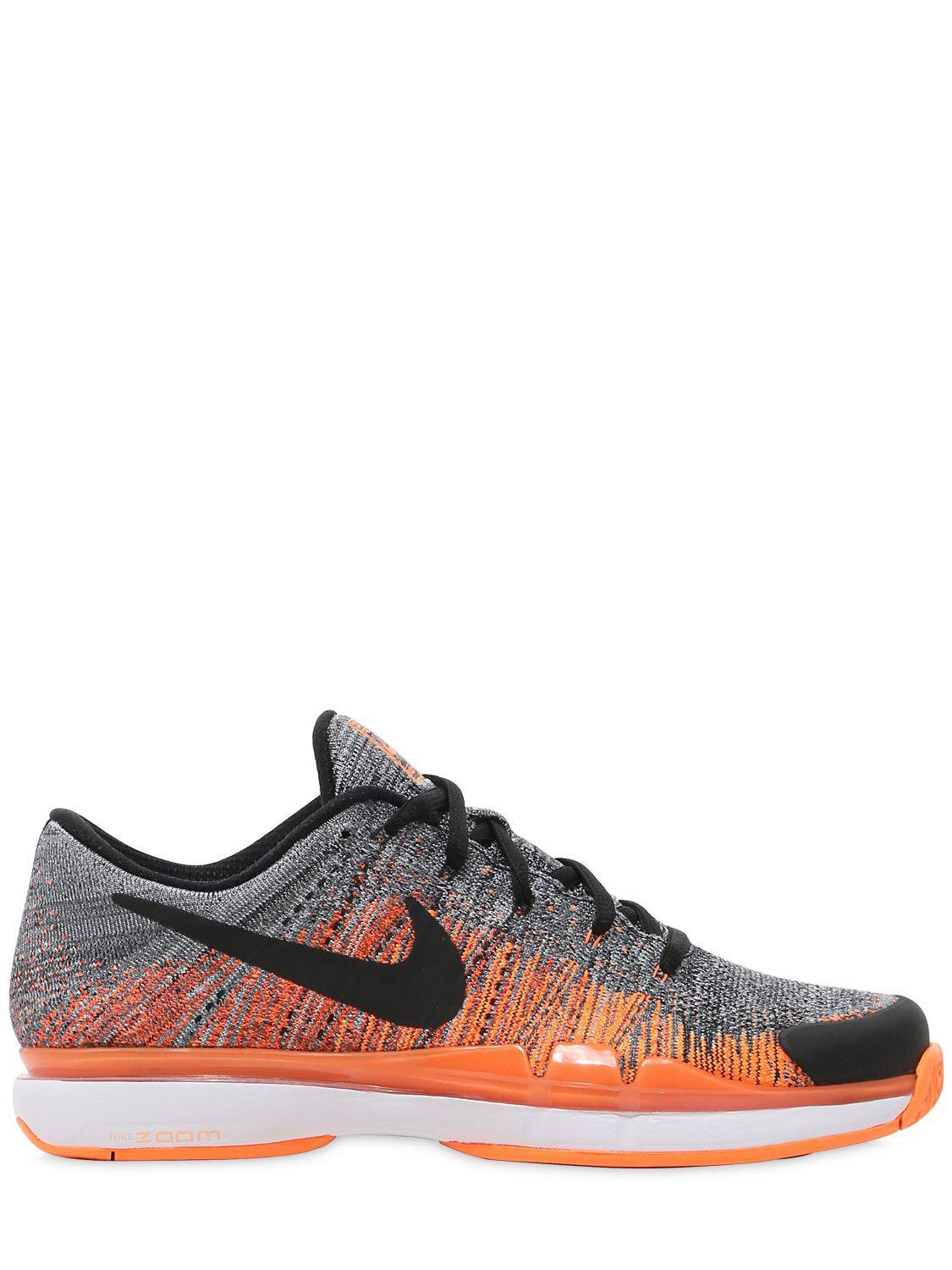 Nike Federer Zoom Vapor 9.5 Tennis Sneakers in Grey/Orange (Gray ... سع