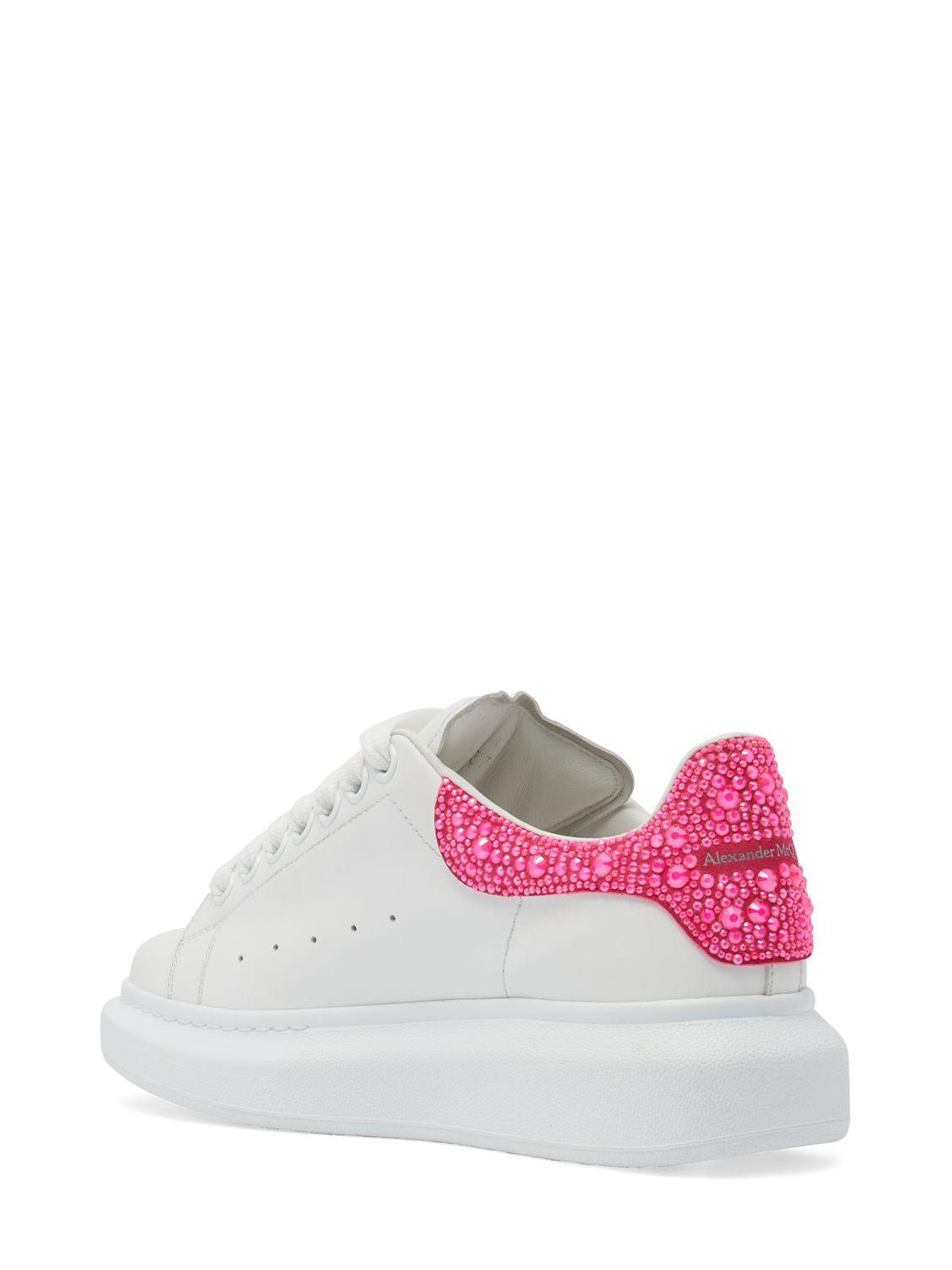 Sneakers Oversize Bianche e Rosa Nuovo Con Strass di Alexander McQueen in Bianco Lyst