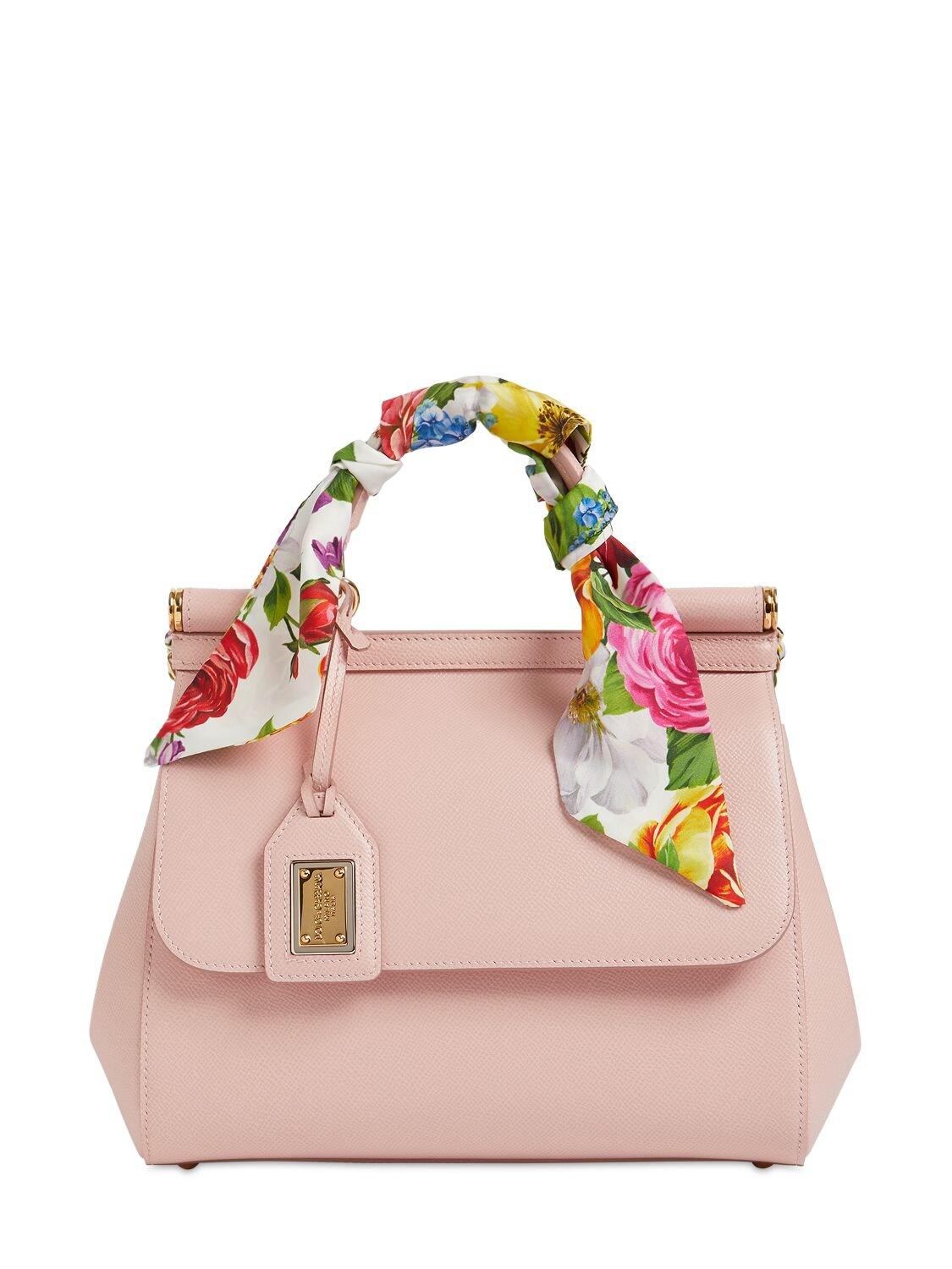 Borsa Media Sicily In Pelle Dauphine di Dolce \u0026 Gabbana in Rosa | Lyst