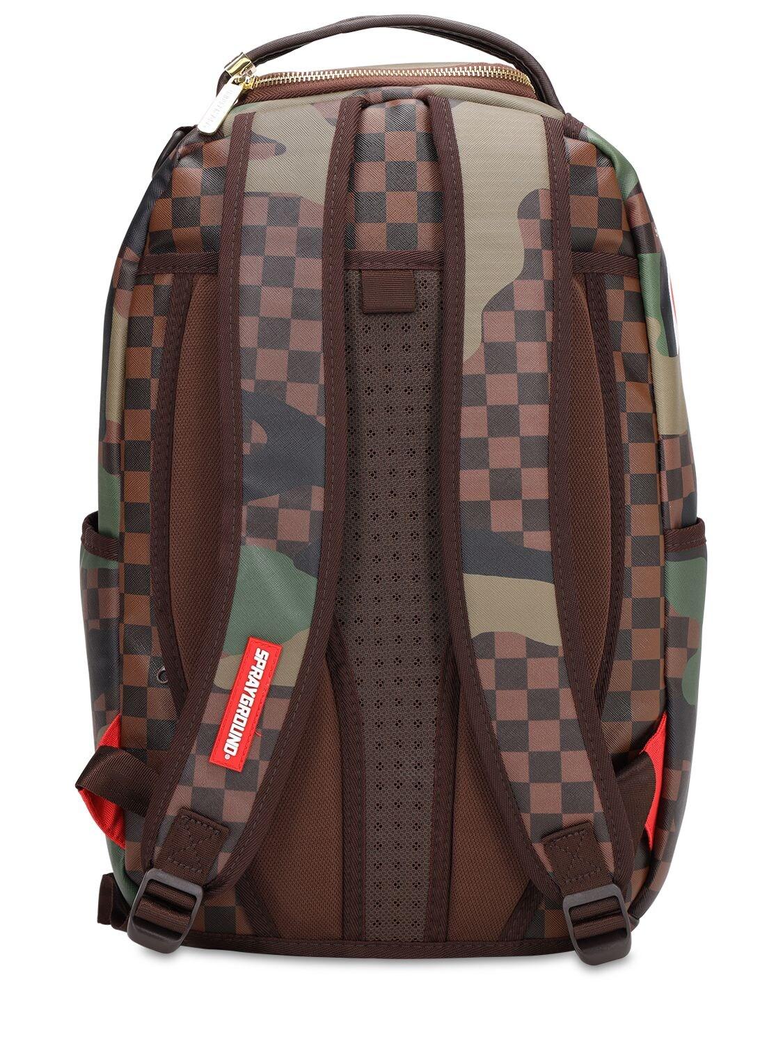 Sprayground Checkered Camo Shark Pvc Backpack for Men - Lyst