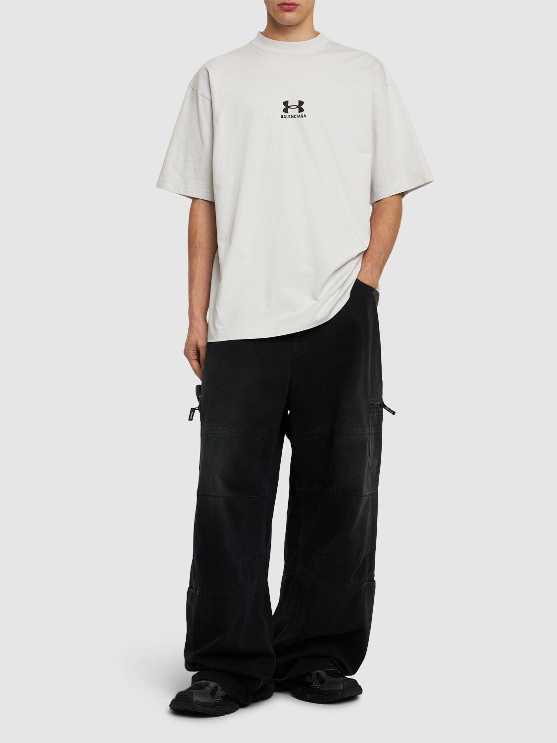 関税込！【BALENCIAGA】WHITE UNDER ARMOUR COTTON T-SHIRT Balenciaga x Under Armour T-shirt | Sendegaro US