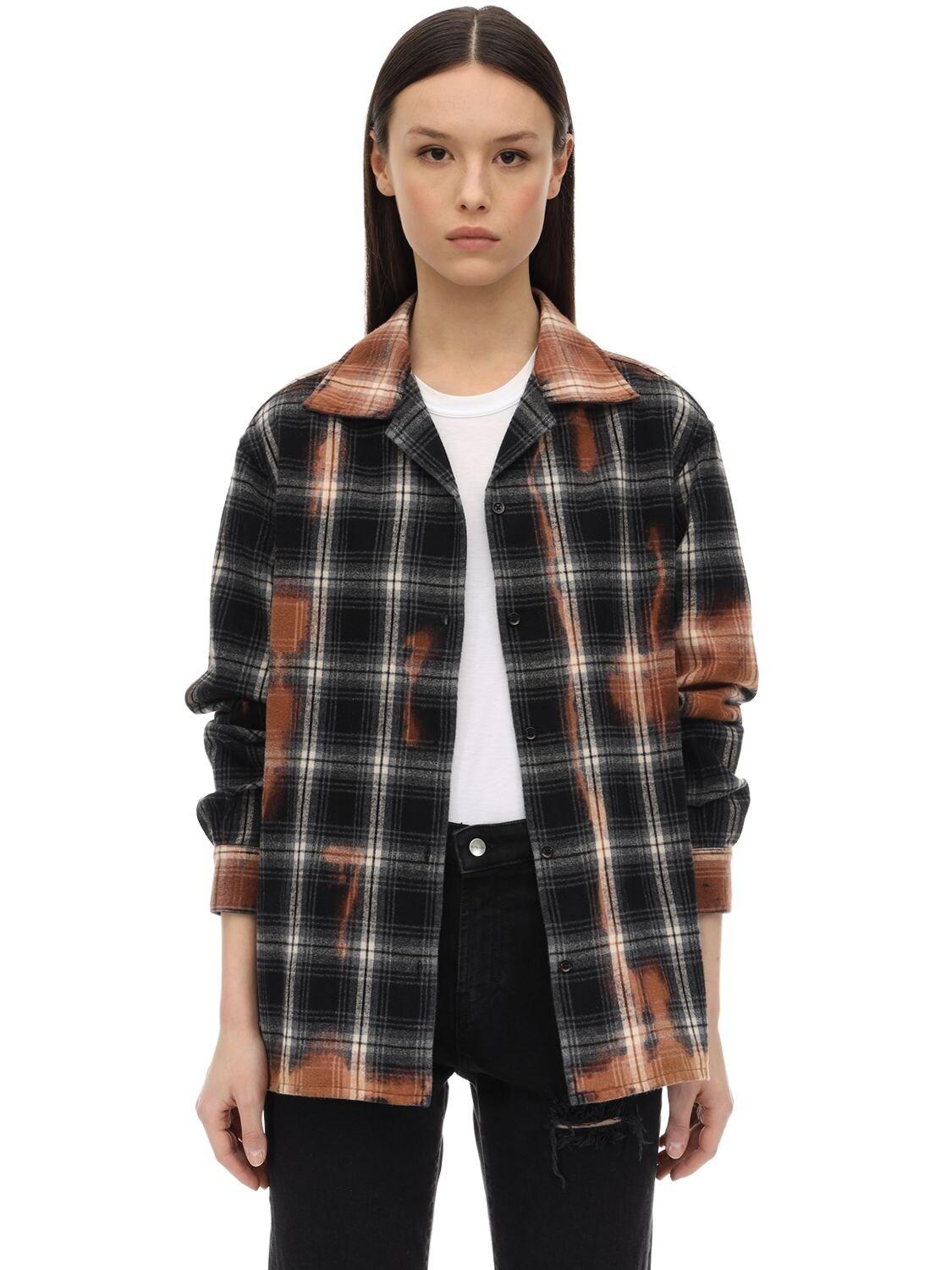 mens black and brown flannel shirts