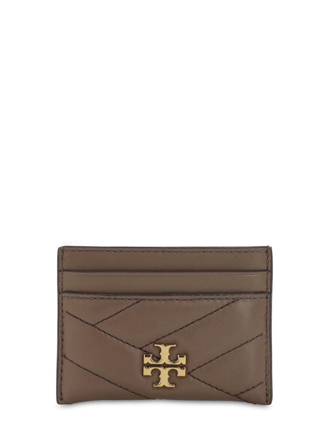 Tory Burch Quilted Leather Card Holder in Brown Lyst