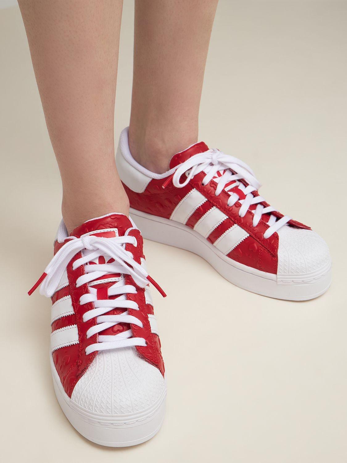 adidas Originals Valentines Superstar Bold Sneakers in Red | Lyst