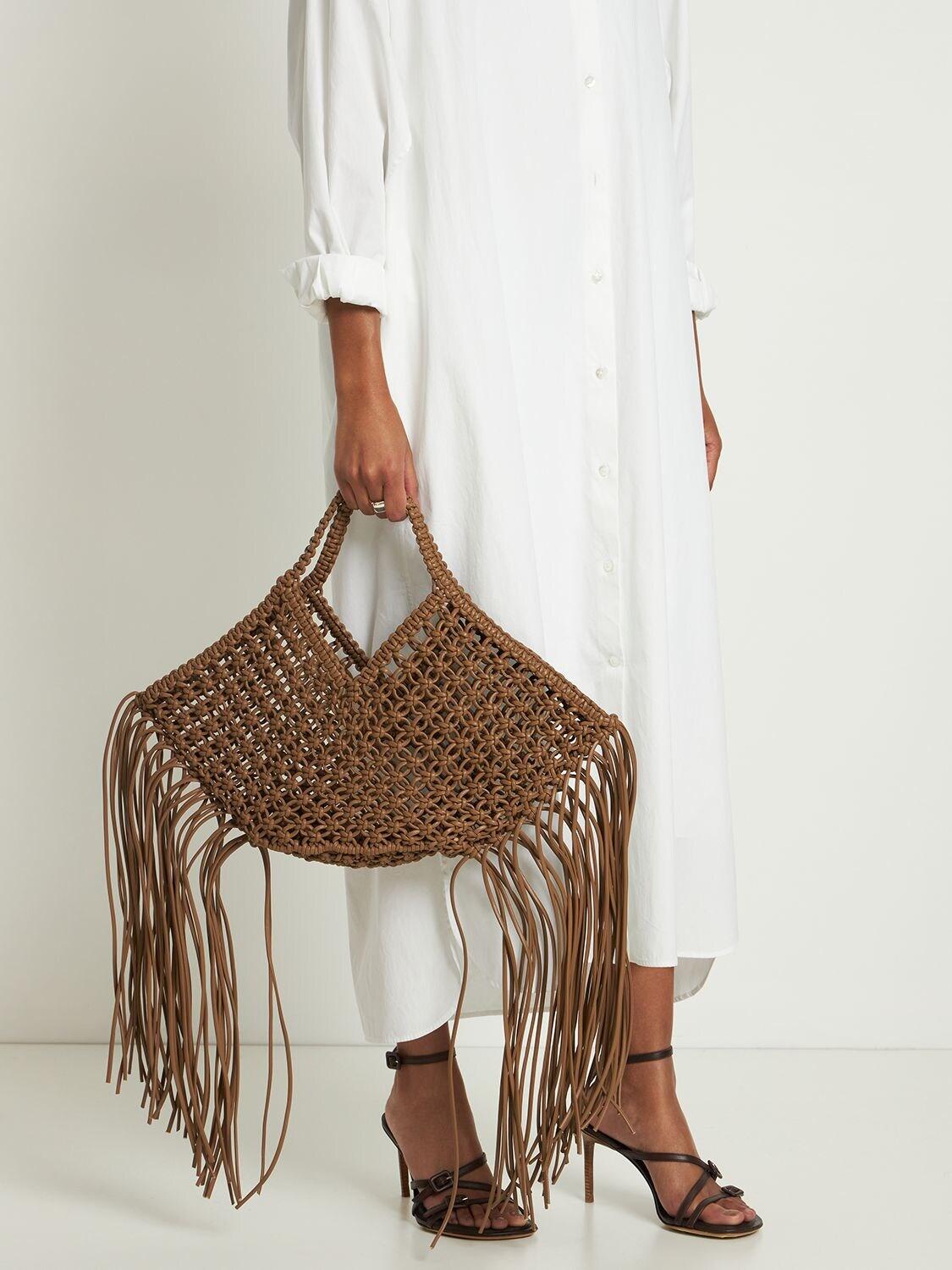 Yuzefi Small Woven Basket Tote Bag in Black Lyst UK
