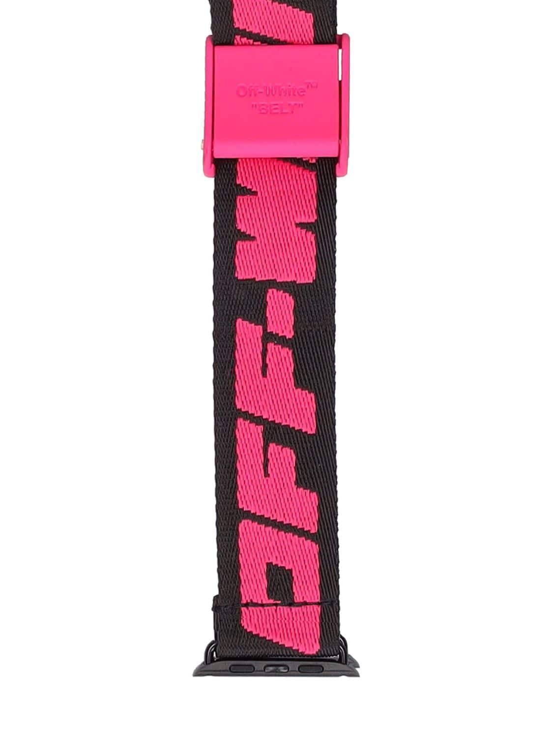 Off-White c/o Virgil Abloh Logo 42/45mm Apple Watch Band in Pink | Lyst