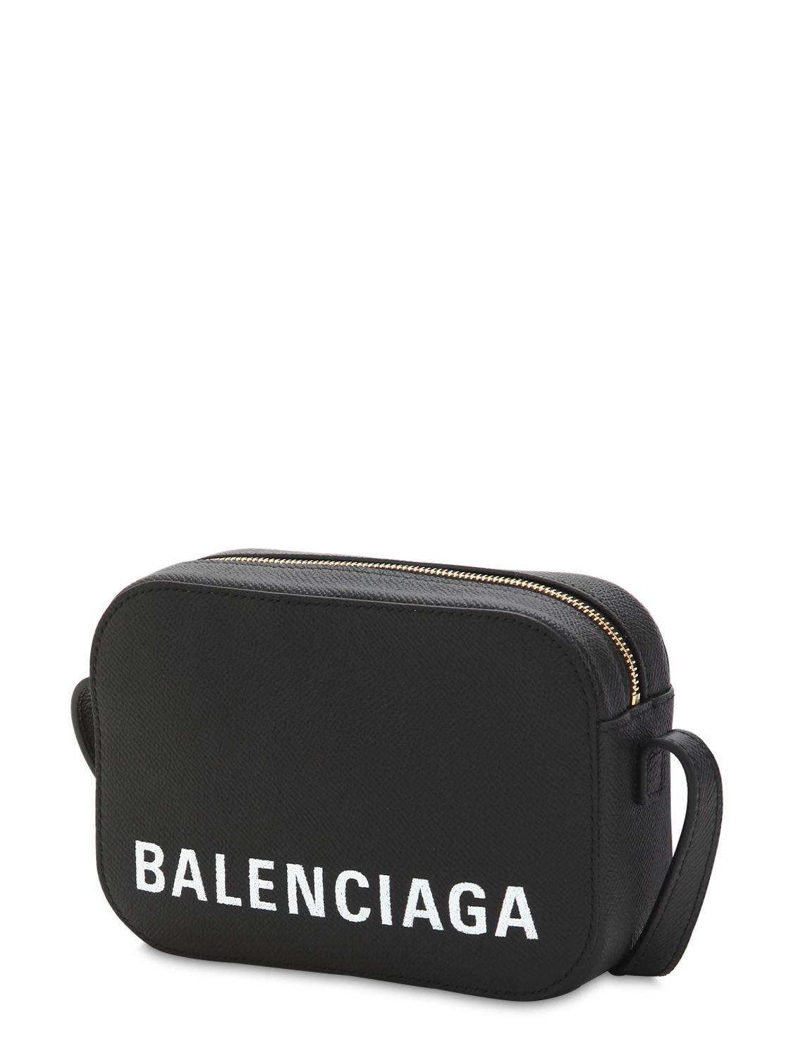 Balenciaga Leather Ville Camera Bag Xs in Black/White (Black) | Lyst