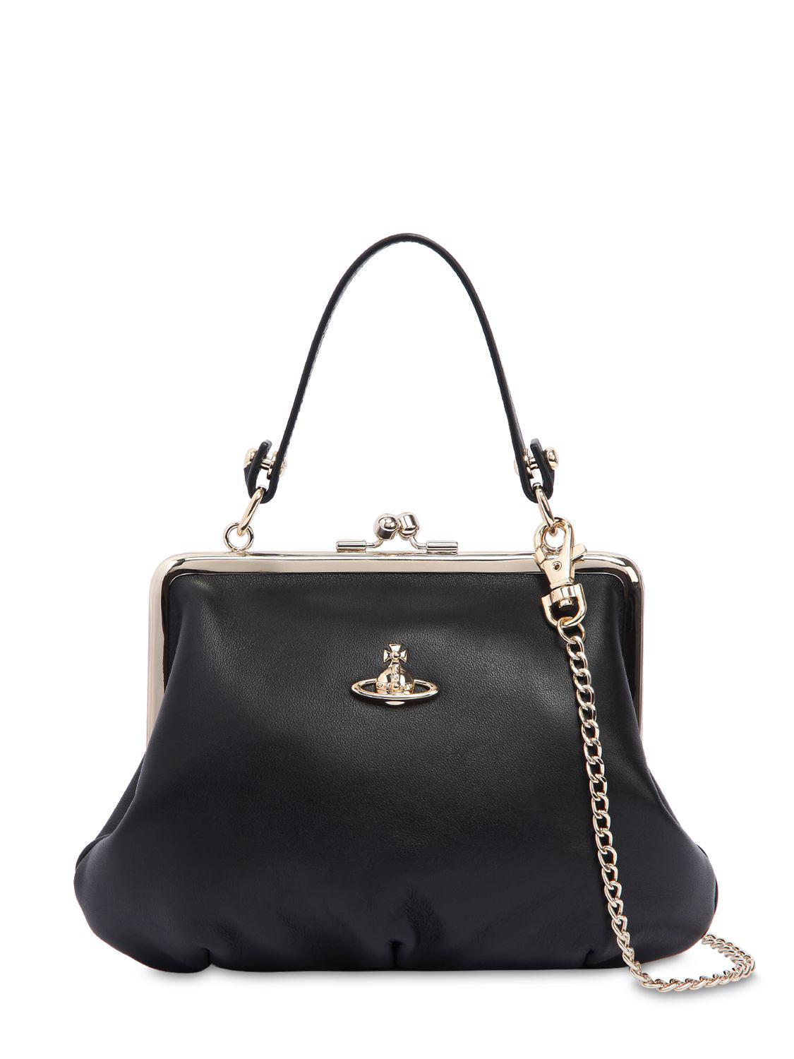 Vivienne Westwood Nappa Leather Shoulder Bag in Black - Lyst