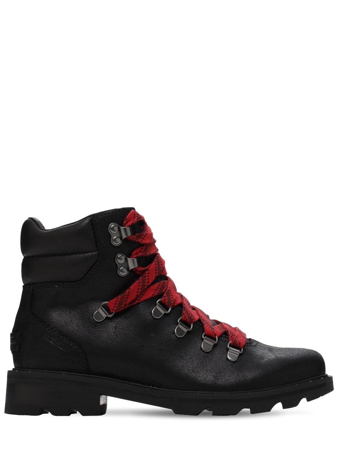 Sorel Lennox Hiker Waterproof Leather Boots in Black | Lyst