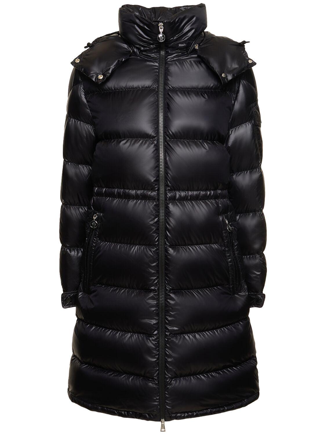 Moncler レディース ブラック Meillon ナイロンロングダウンジャケット 