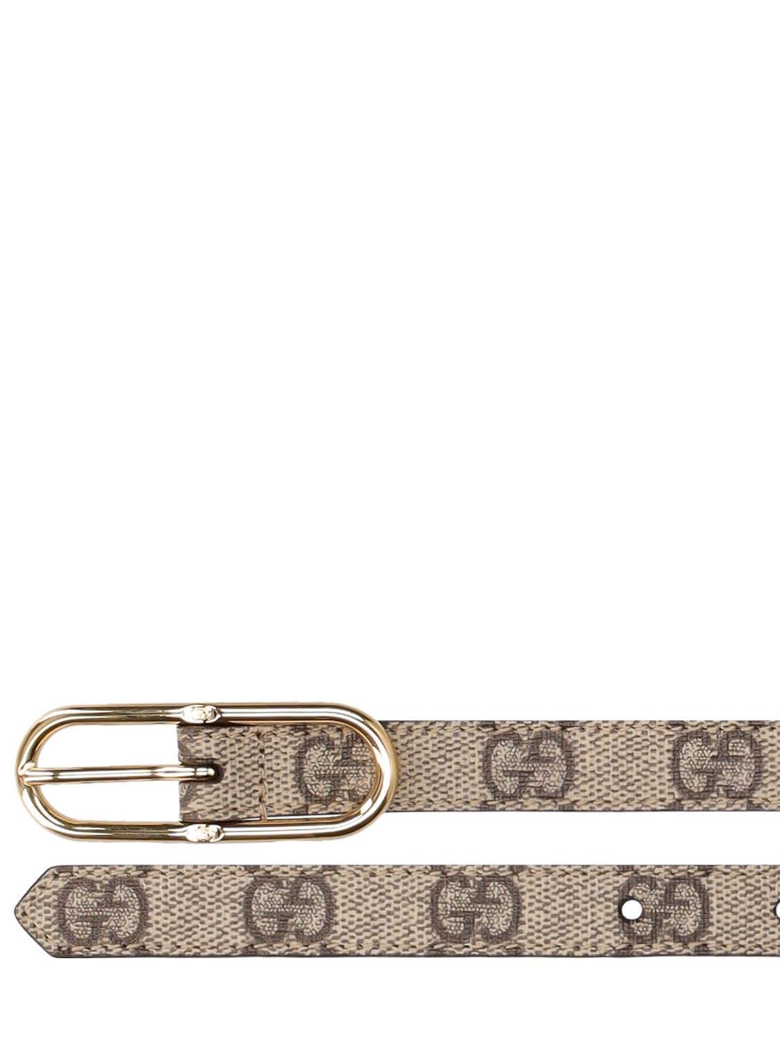 GUCCI Thin beige GG Supreme belt