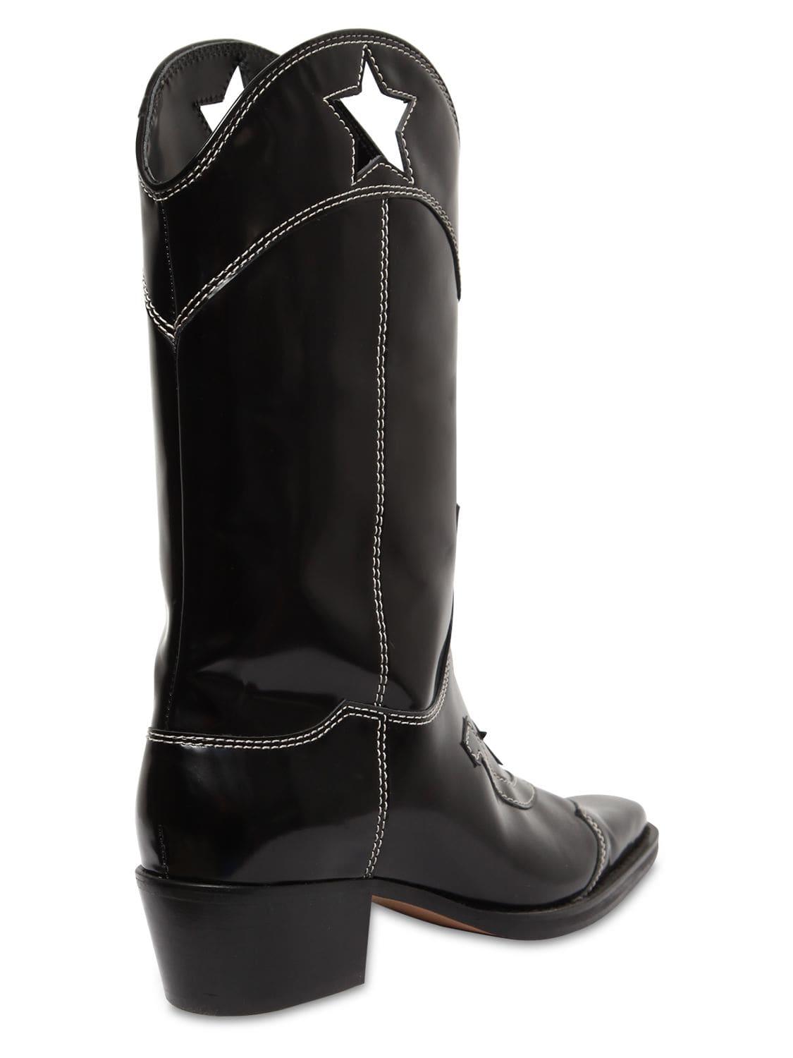 ganni boots nubuck