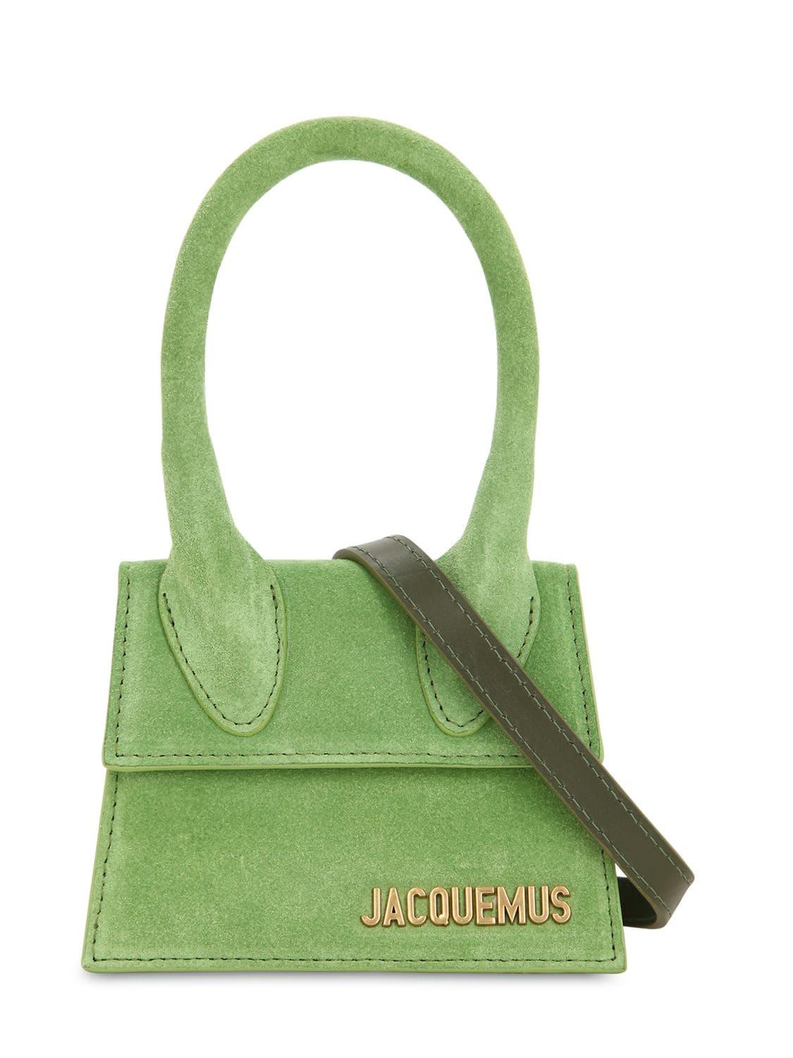 Jacquemus Le Chiquito Mini Suede Bag in Green - Lyst