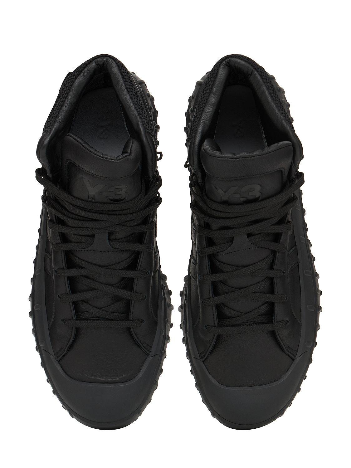 Y-3 Gr.1p High Gtx Leather & Tech Sneakers in Black for Men | Lyst