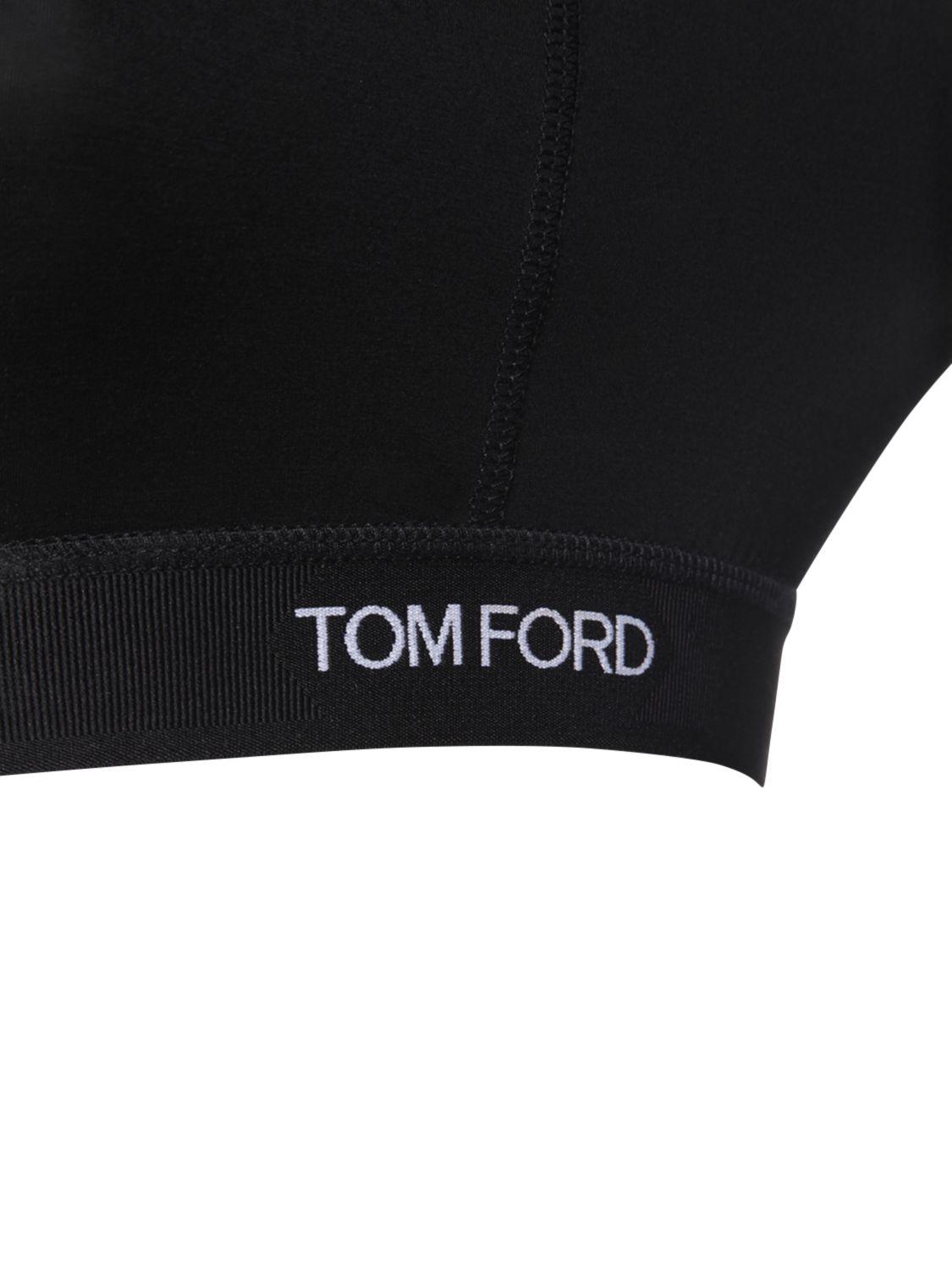 Tom Ford Tech Jersey Bandeau Bra in Black