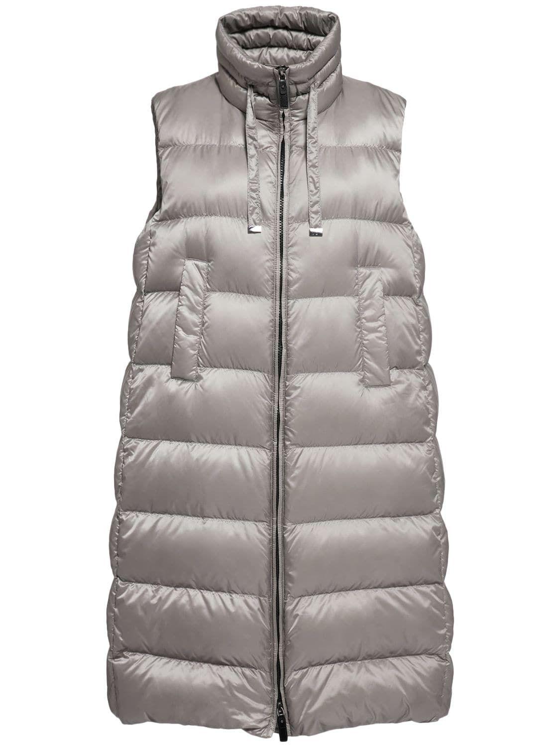 Max Mara Seivi Water Resistant Quilted Down Vest in Gray | Lyst