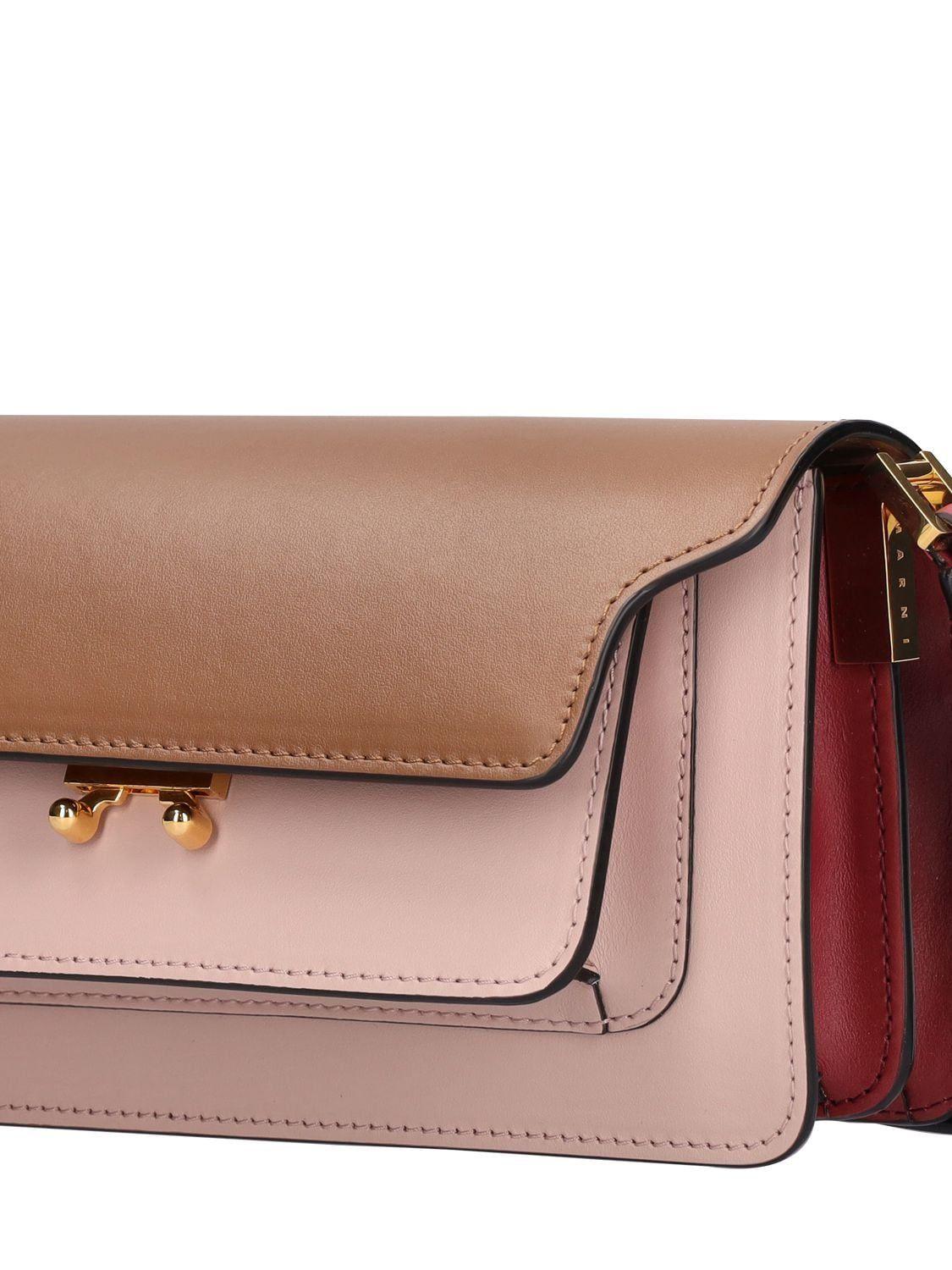MARNI: Trunk bag in leather - Strawberry